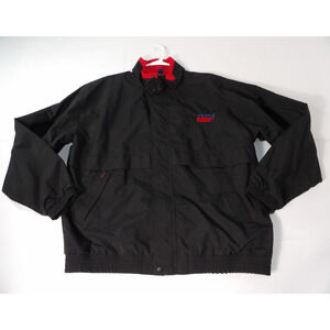 Vtg Avigo Gear Pepsi Cola Windbreaker XL Full Zip Jacket Black Logo Red 90s